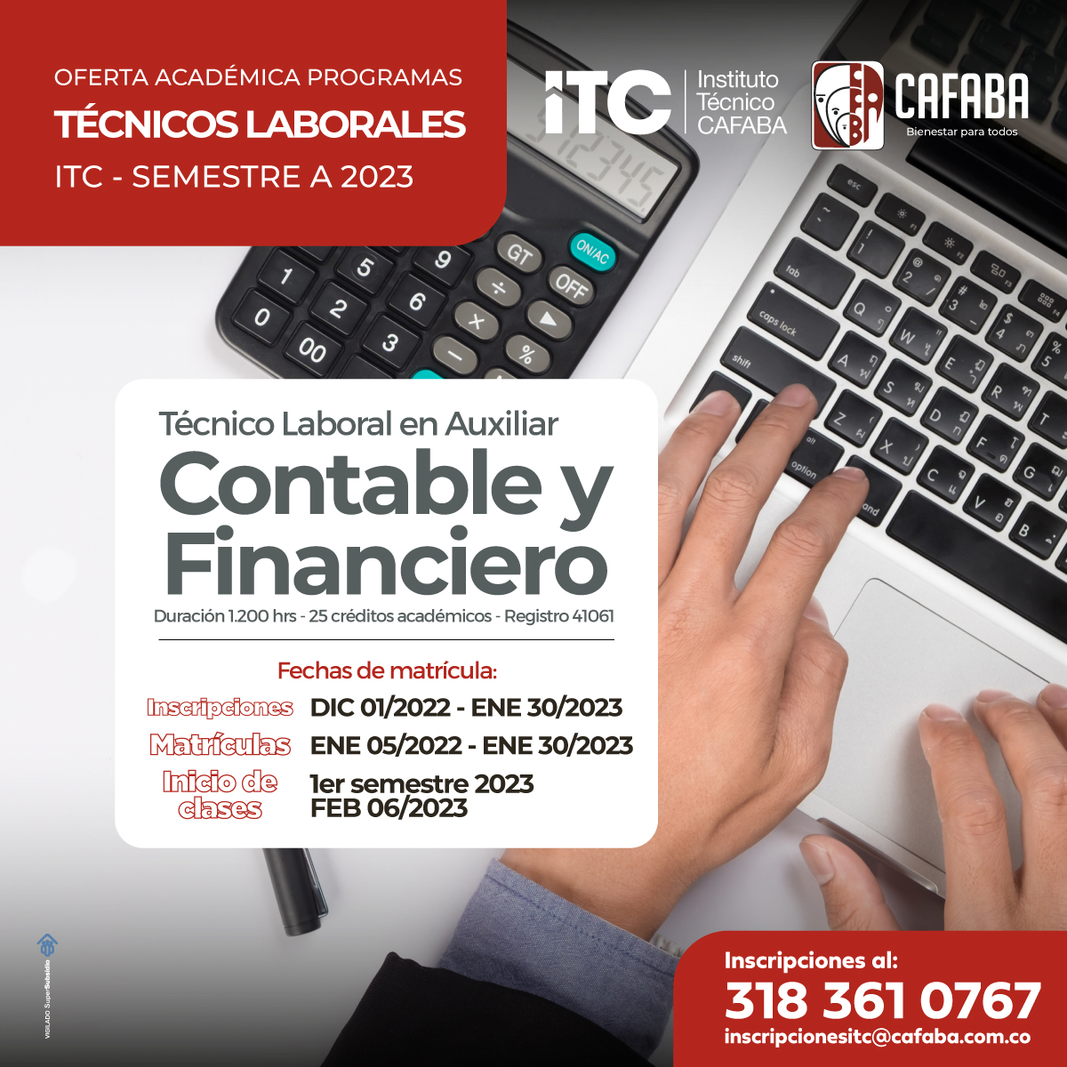 Tecnico Laboral En Auxiliar Contable Y Financiero Cafaba 6833